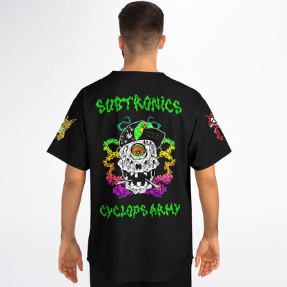 Subtronics Black Two Cupped Rave Baseball Jersey