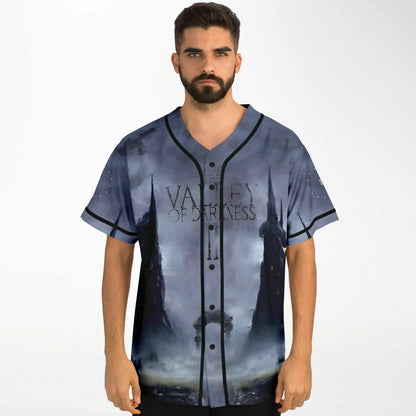 Sullivan King Dark Grey Fantasy Landscape Rave Baseball Jersey