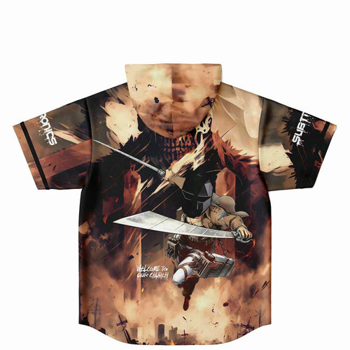 Black Tiger Sex Machine Brown Rave Hooded Baseball Jersey