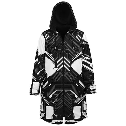 ILLENIUM Black White Futuristic Cyber Rave Cloak