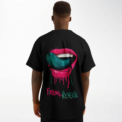Black Teal Rave Baseball Jersey