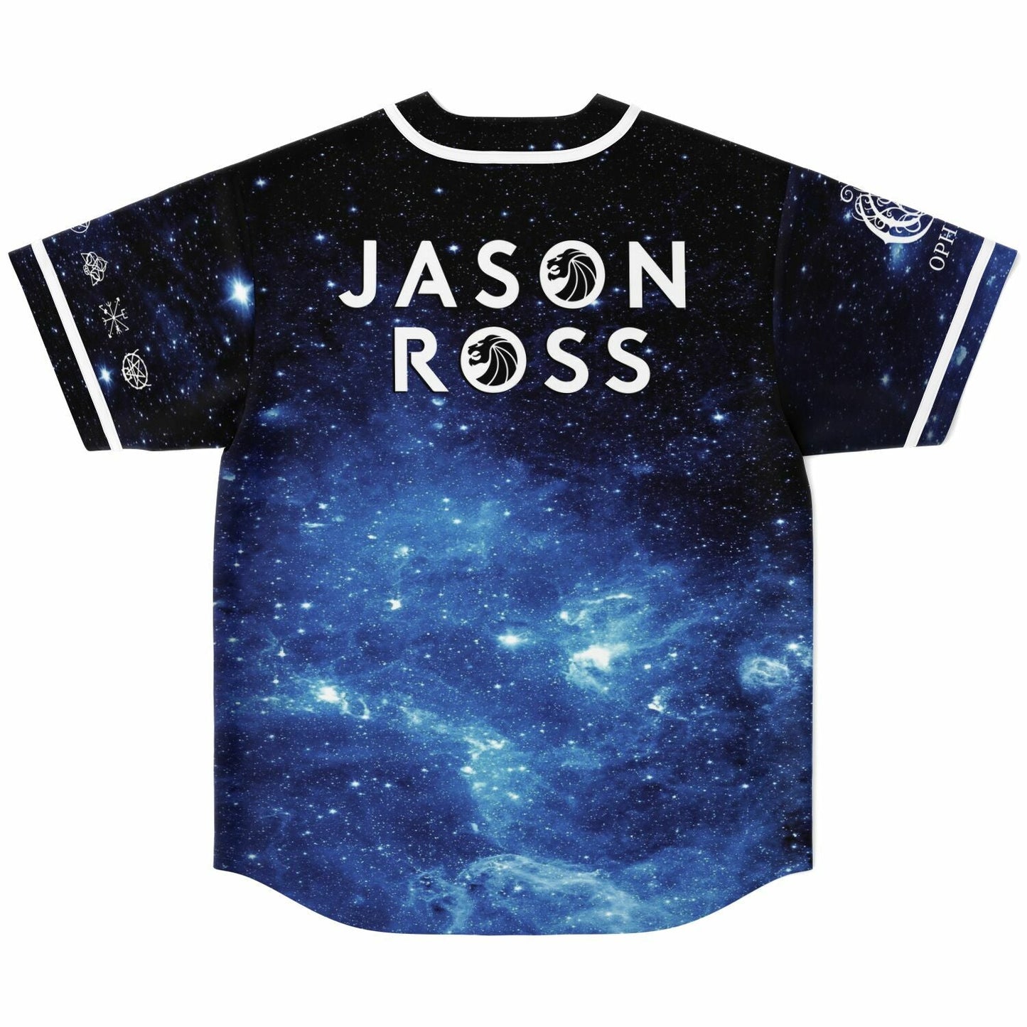 Jason Ross Deep Blue Cosmic Galaxy Rave Baseball Jersey