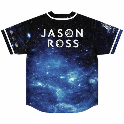 Jason Ross Deep Blue Cosmic Galaxy Rave Baseball Jersey
