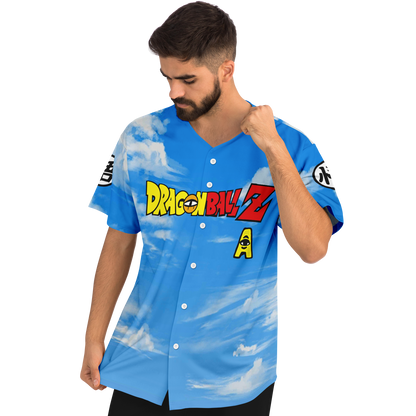 Sky Blue Clouds Rave Baseball Jersey