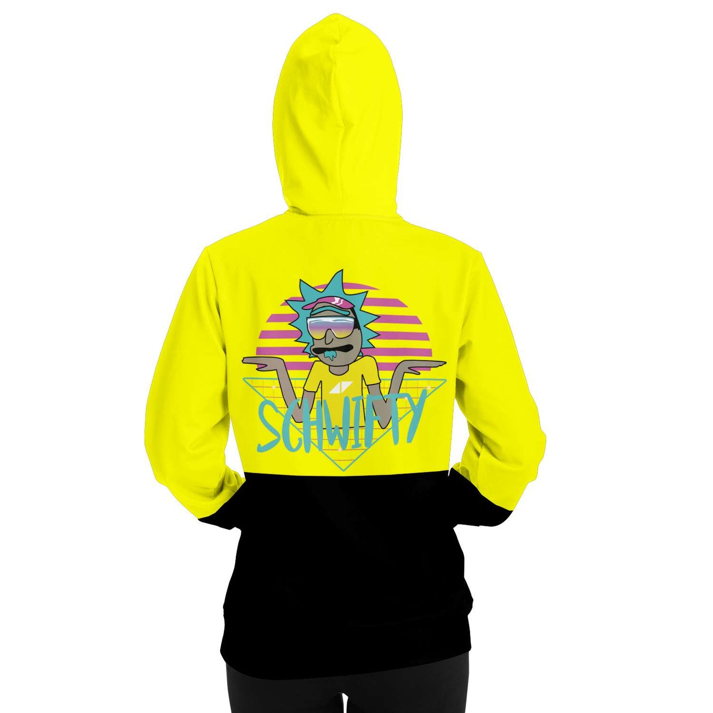 Get Schwifty Retrowave Yellow Rave Hoodie