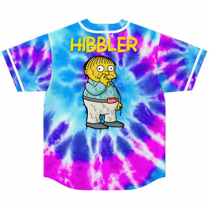 Blue Tie Dye Rave Baseball Jersey