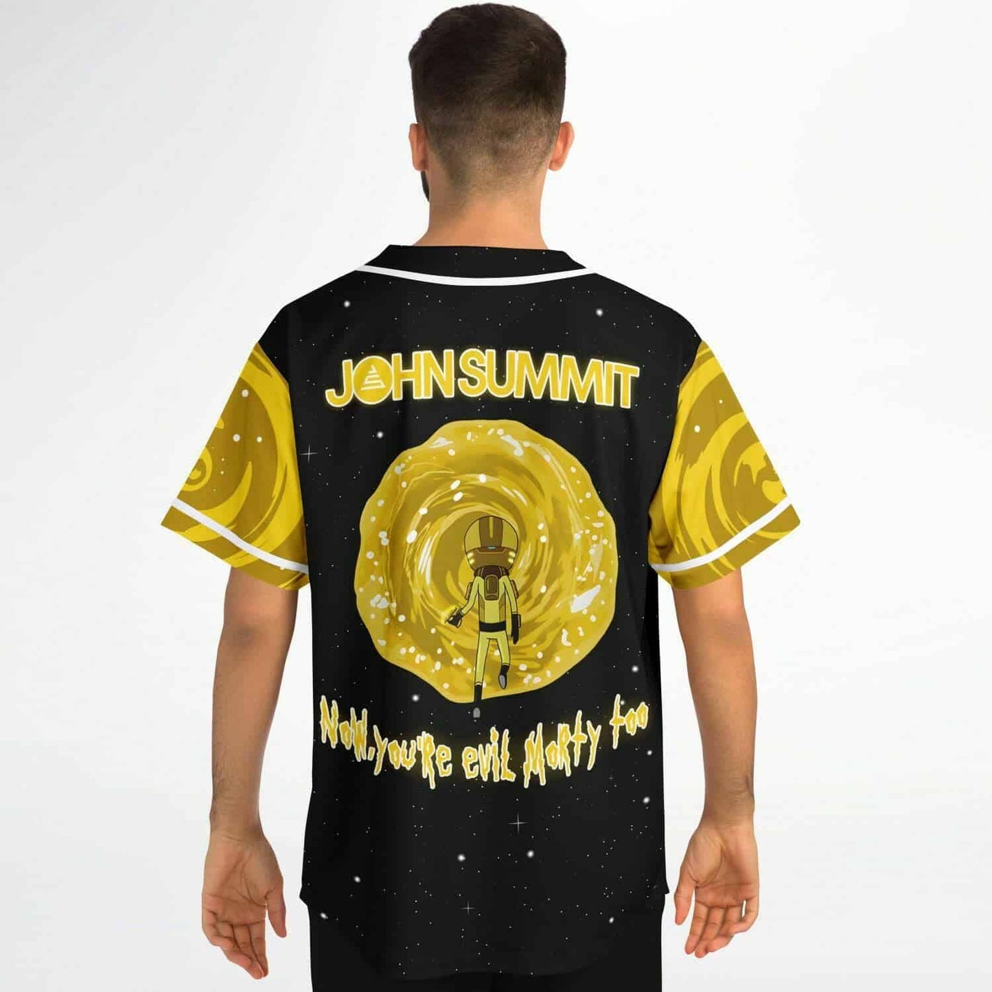 John Summit Black Starry Cosmic Space Rave Baseball Jersey