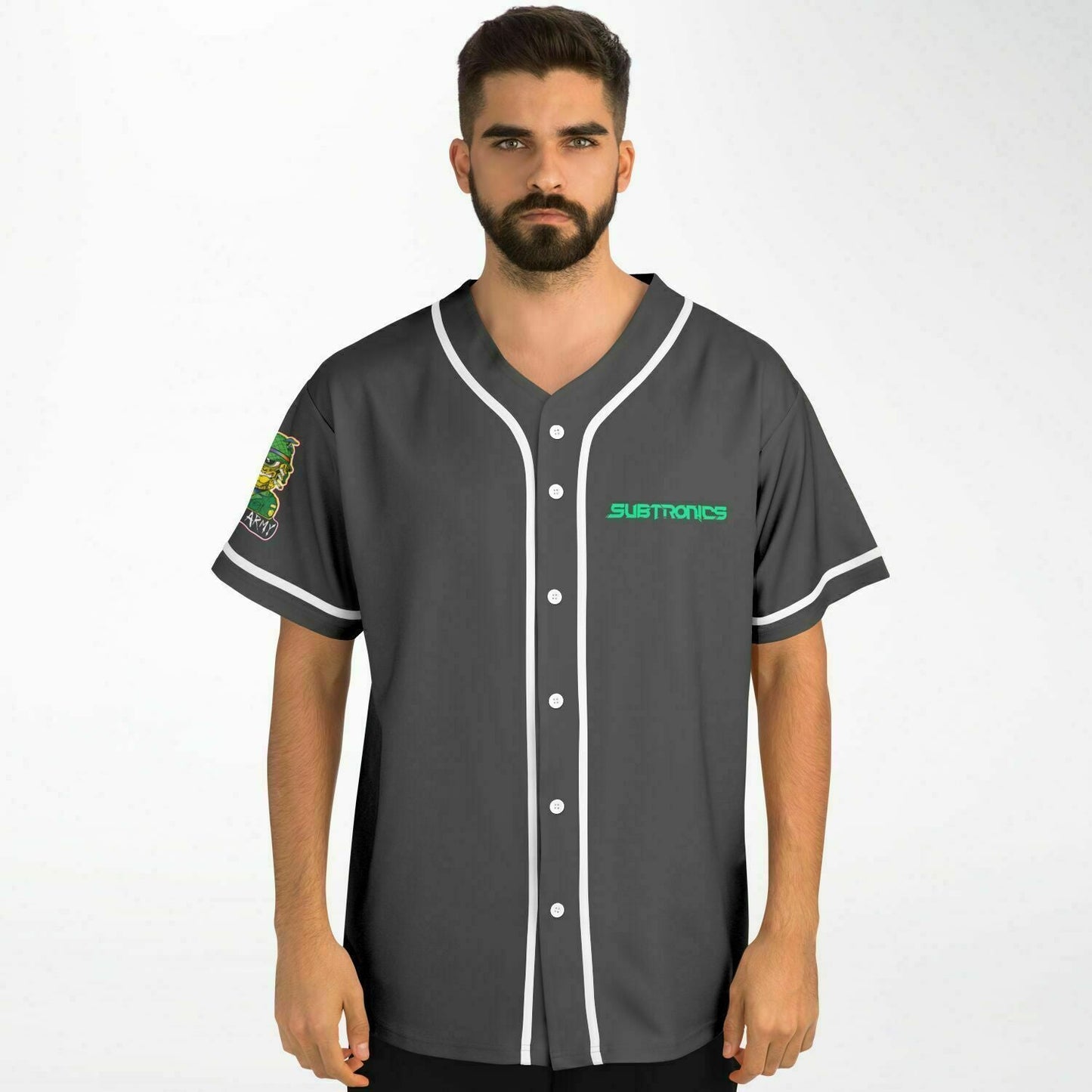 Subtronics Dark Charcoal Minimal Rave Baseball Jersey
