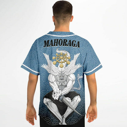 Steel Blue Abstract Topographic Rave Baseball Jersey