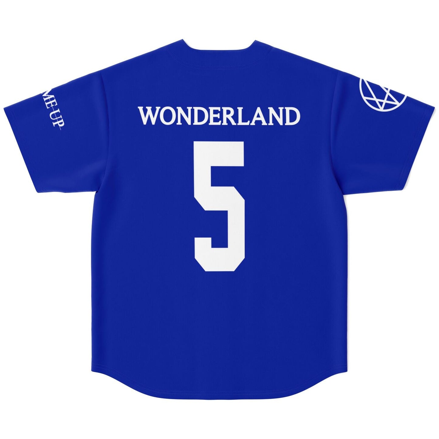 Royal Blue Minimal Text Rave Baseball Jersey
