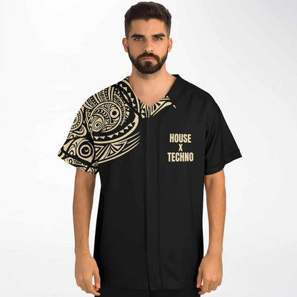 Dom Dolla Black Polynesian Rave Baseball Jersey