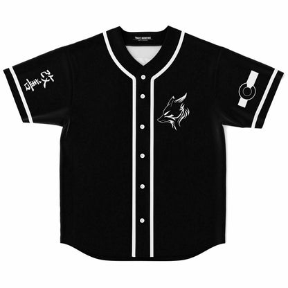 Black White Line Rave Baseball Jersey