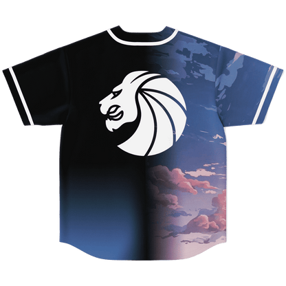 Seven Lions Black Right Split Rave Baseball Jersey