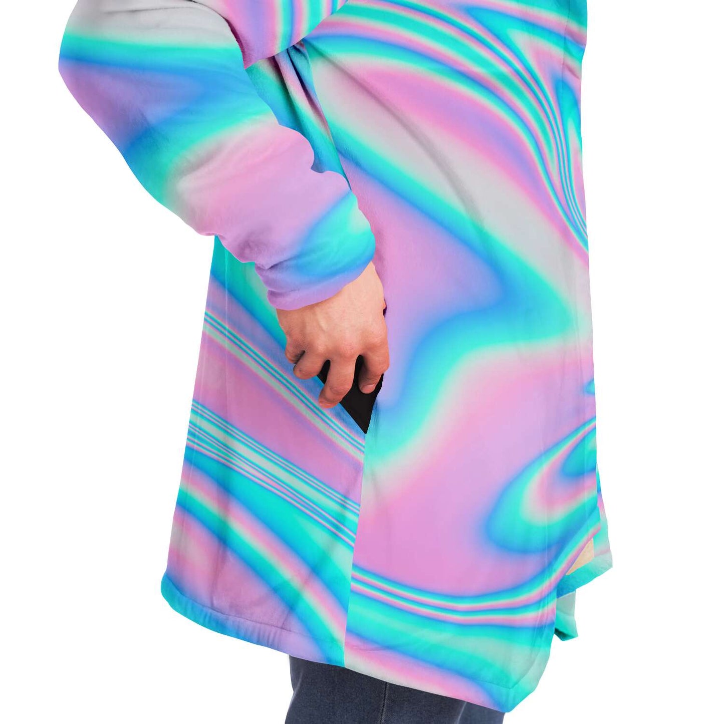 Pastel Holographic Iridescent Rave Cloak