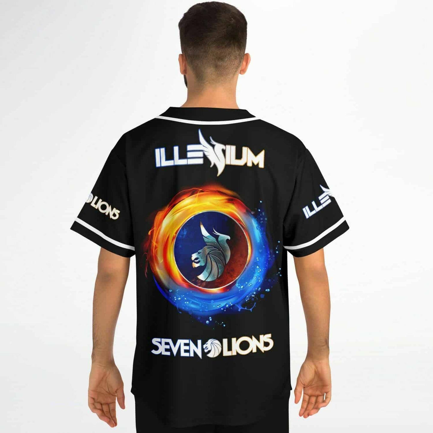 Illenium Black Yin Yang Rave Baseball Jersey