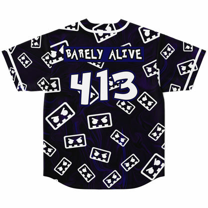 Barely Alive Black Deep Angry Robot Rave Baseball Jersey