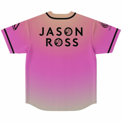 Jason Ross Pink Tan Gradient Jersey Rave Baseball Jersey