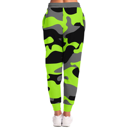 Neon Lime Camouflage Rave Joggers