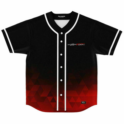 Black Red Low Poly Rave Baseball Jersey
