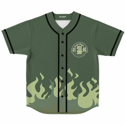 Olive Asian Dragon Rave Baseball Jersey