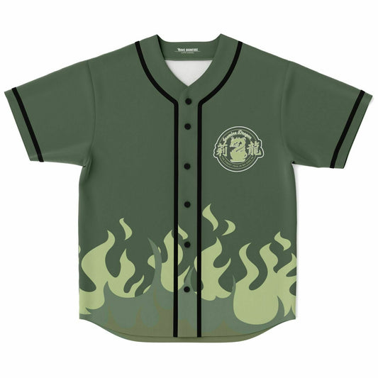 Olive Asian Dragon Rave Baseball Jersey