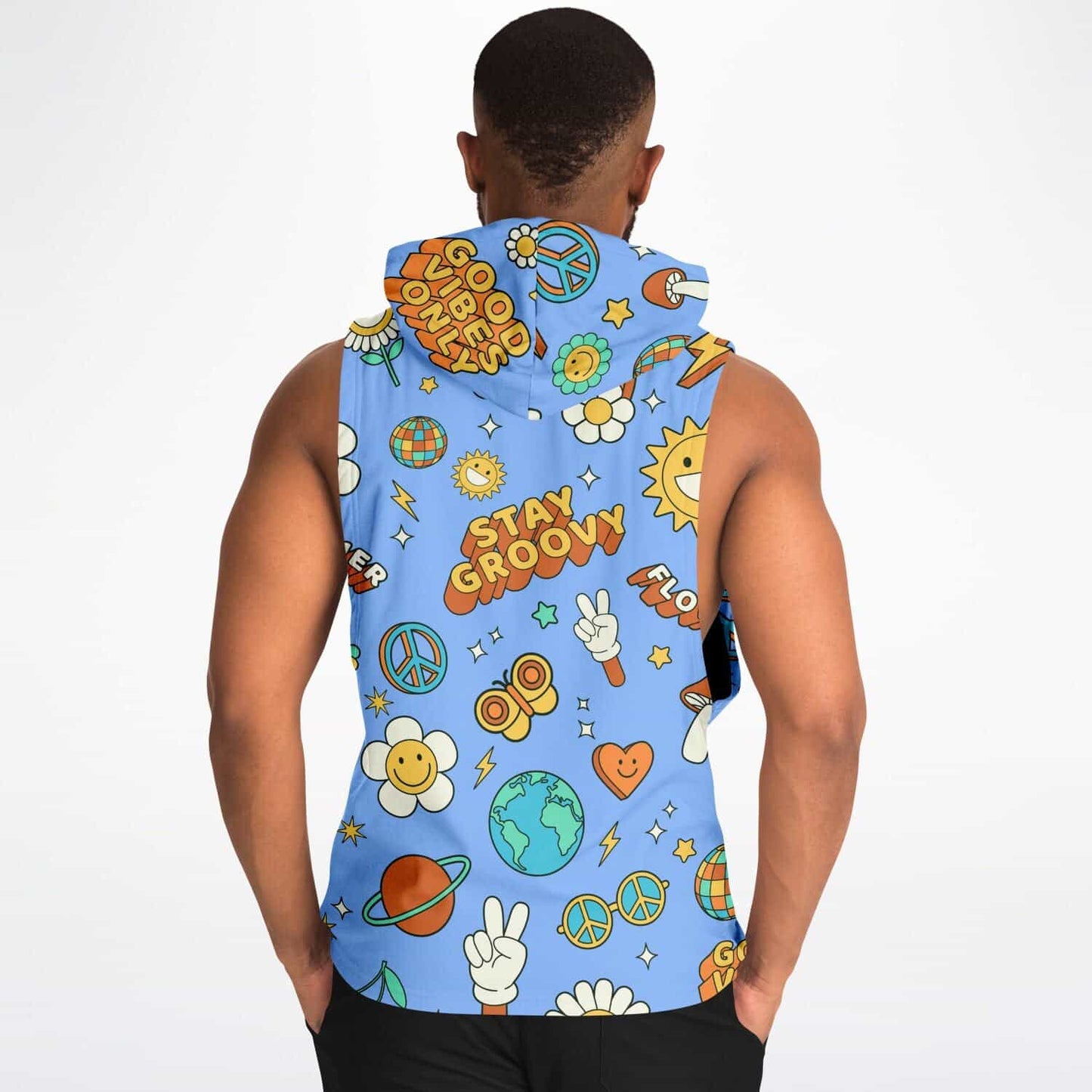 Stay Groovy sleeveless  Hoodie