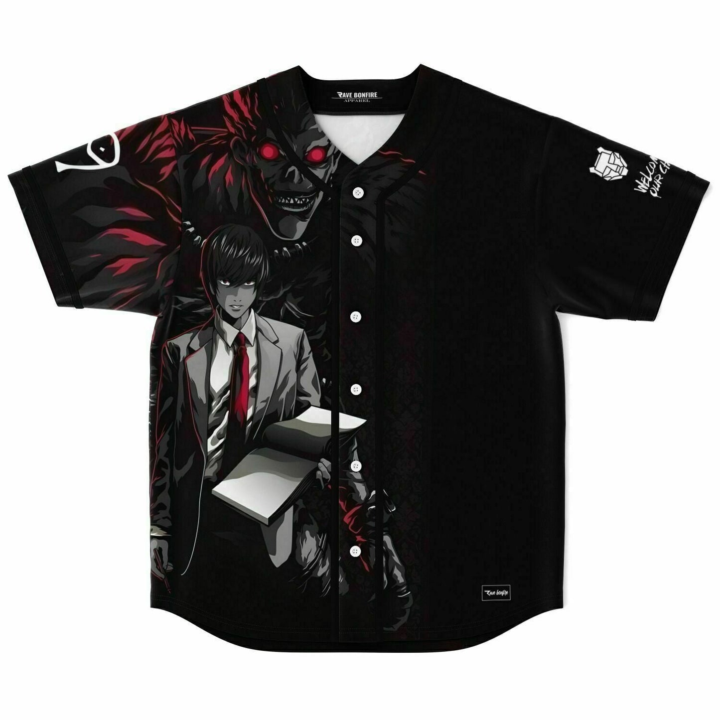 PhatBoii Black Anime Scene Rave Baseball Jersey
