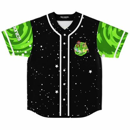 Subtronics Black Starfield Green Sci Rave Baseball Jersey