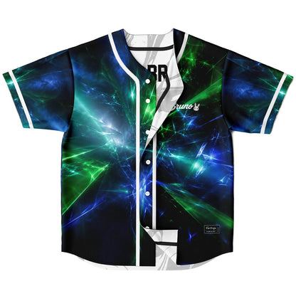 White Marble & Cosmic Blue Reversible Baseball Jersey