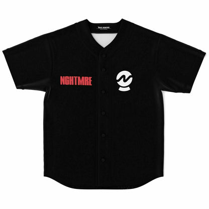 NGHTMRE Black Glitchy Scan Rave Baseball Jersey