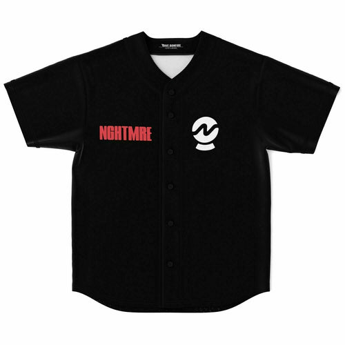 NGHTMRE Black Glitchy Scan Rave Baseball Jersey