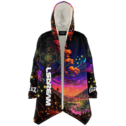LSDREAM Black Ground Cosmic Dreamscape Rave Cloak