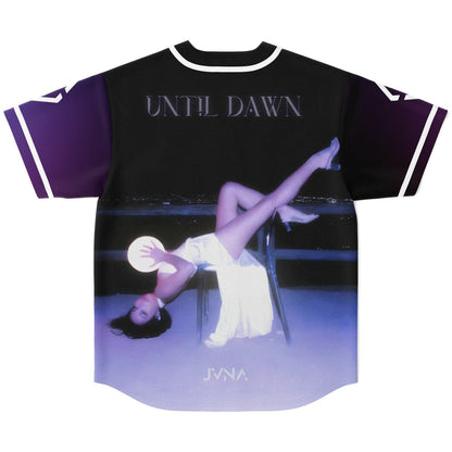 JVNA Purple Blue Minimal Gradient Rave Baseball Jersey