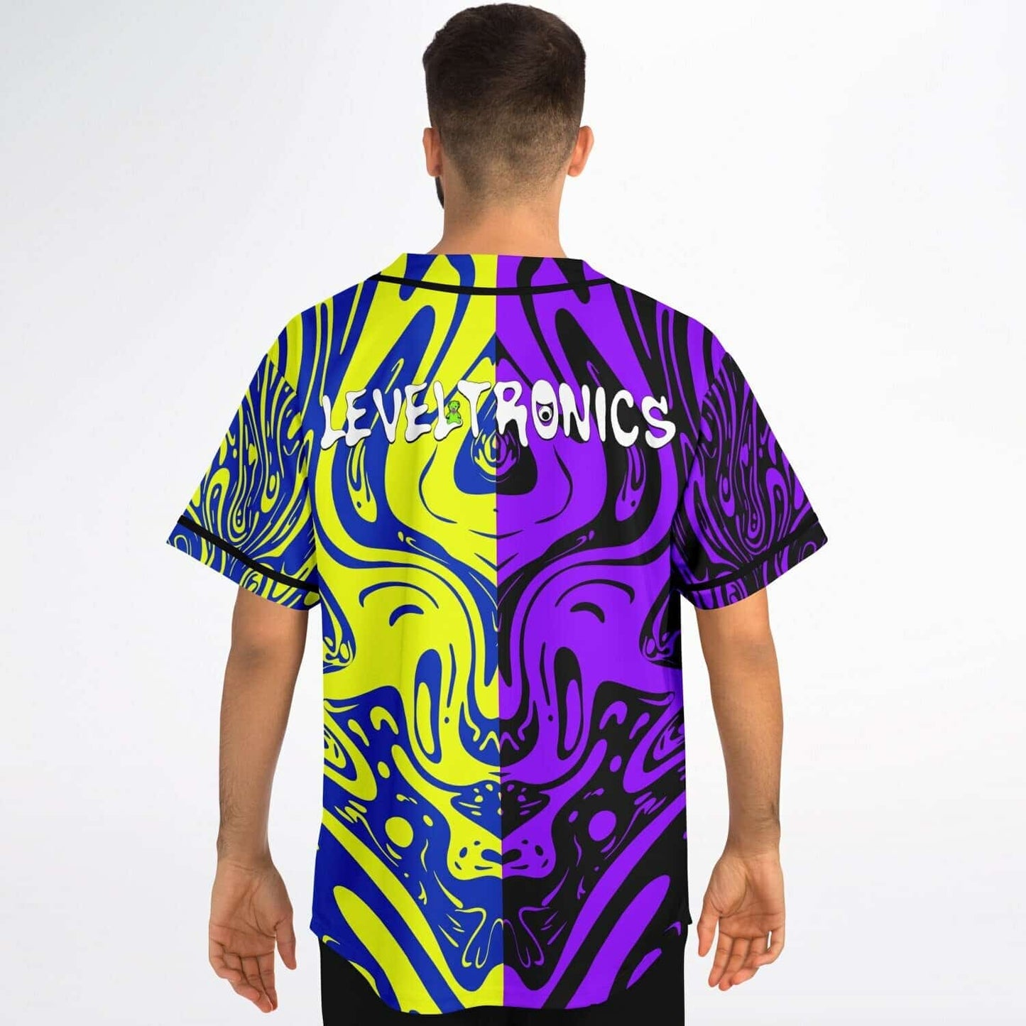 Subtronics Split Psychedelic Liquid Rave Baseball Jersey