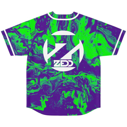 Zedd Deep Purple Liquid Marble Rave Baseball Jersey