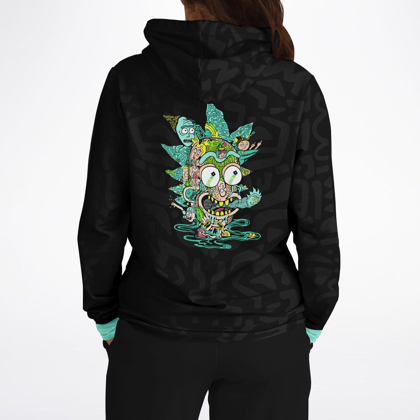 Trippy Melting Cartoon Face Rave Hoodie