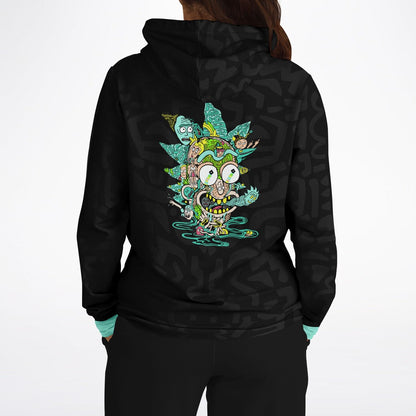 Trippy Melting Cartoon Face Rave Hoodie