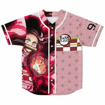 Pinks Reds Anime Girl Rave Baseball Jersey