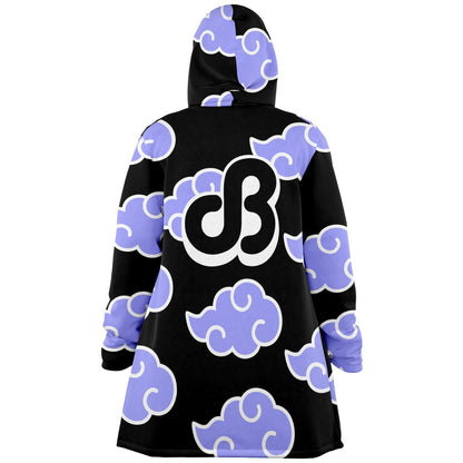 Black Repeated Stylized Rave Cloak