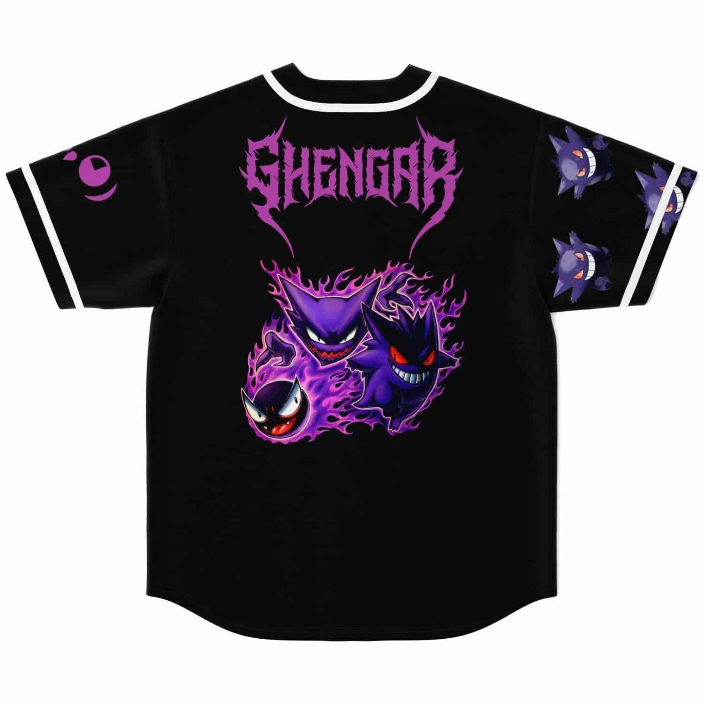Black Repeating Purple Rave Baseball Jersey