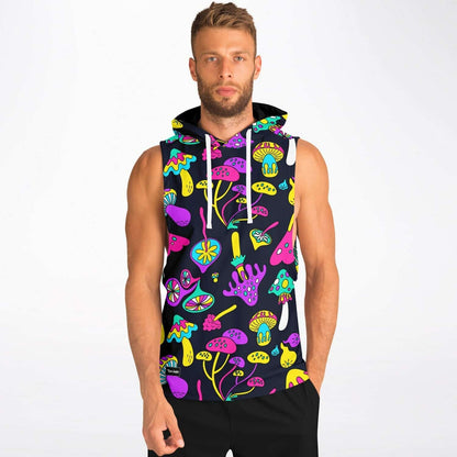 Acid Mushrooms  Sleeveless Hoodie