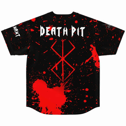 Marauda Black Blood Splatter Rave Baseball Jersey