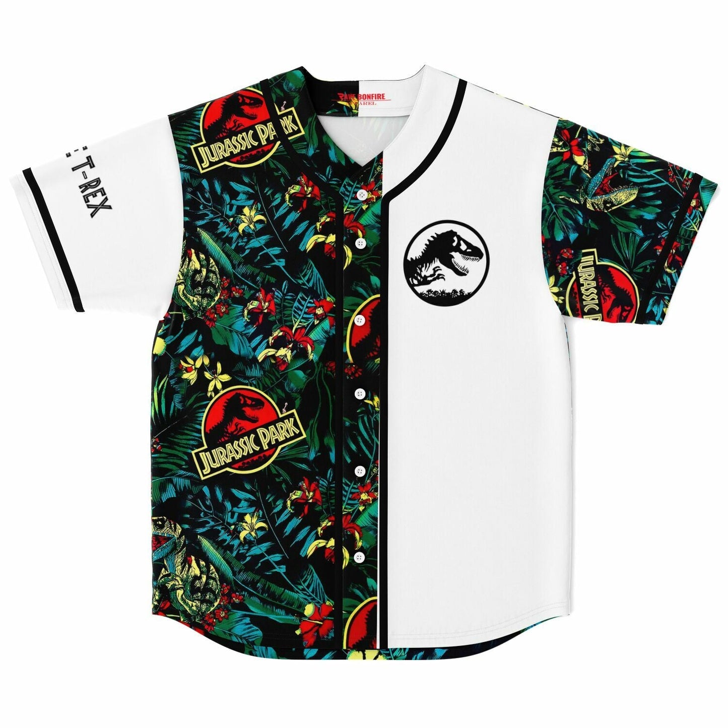 White Tropical Jungle Rave Baseball Jersey