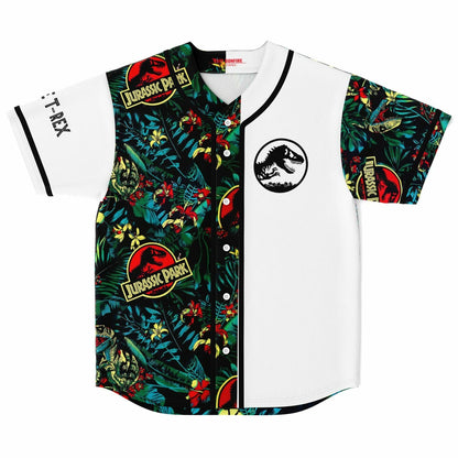 White Tropical Jungle Rave Baseball Jersey