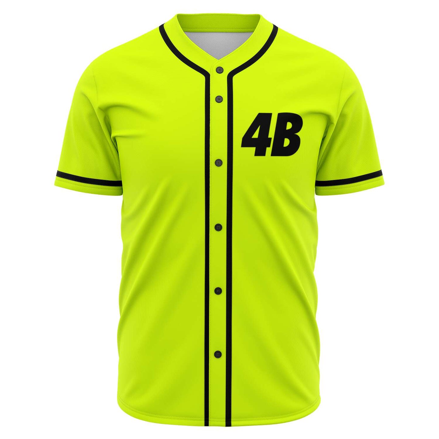 Neon Glossy Black Rave Baseball Jersey