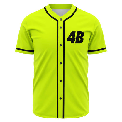 Neon Glossy Black Rave Baseball Jersey