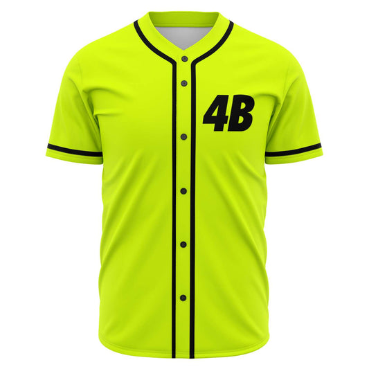 Neon Glossy Black Rave Baseball Jersey