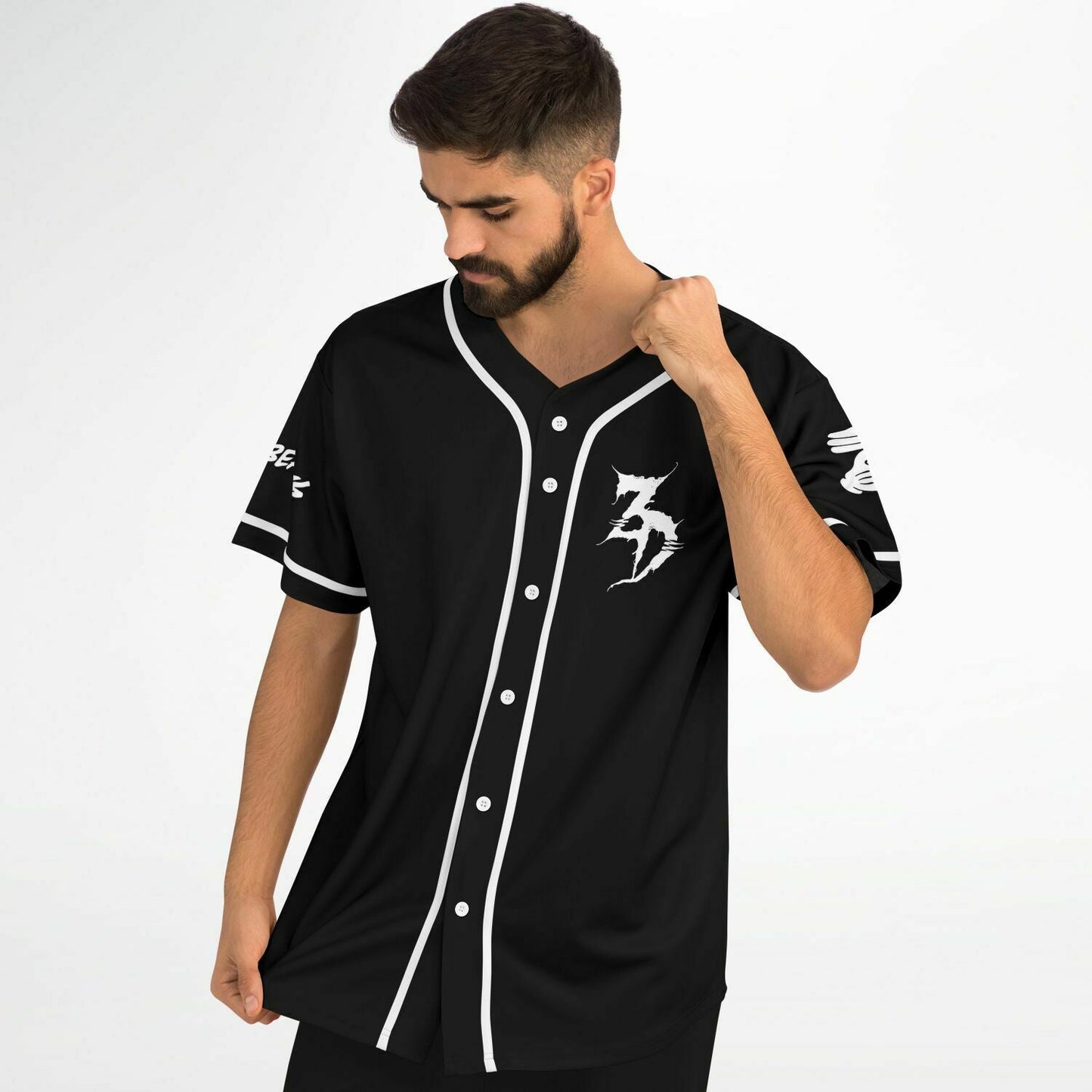 Zeds Dead Black White Creature Rave Baseball Jersey