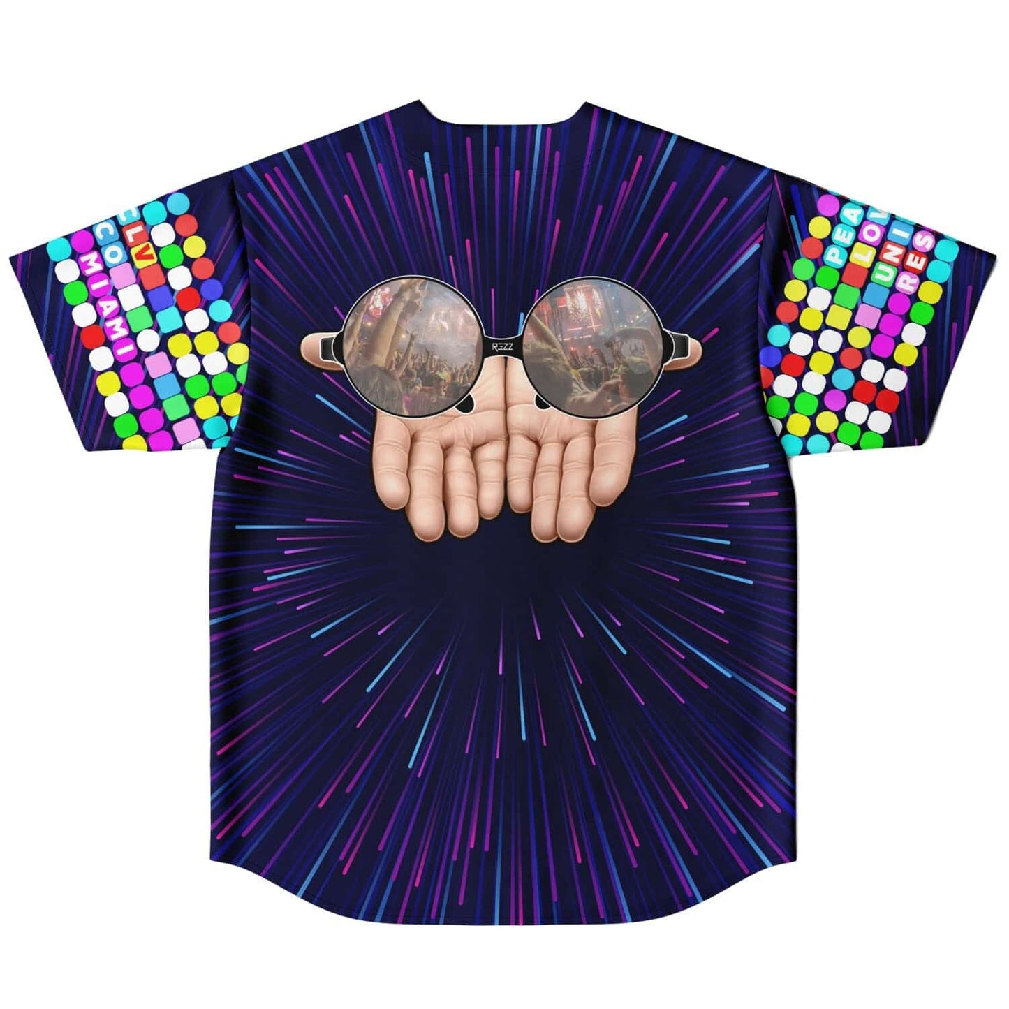 Red Hypnotic Spiral Op-Art Reversible Baseball Jersey