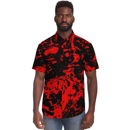 B&R trippy short sleeve button down shirt